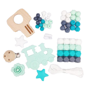 DIY Silicone Beads Teether Bracelets - Train