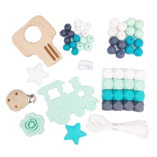 DIY Silicone Beads Teether Bracelets - Train