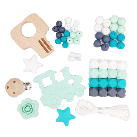 DIY Silicone Beads Teether Bracelets - Train