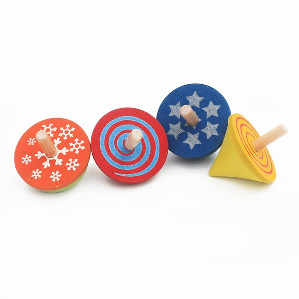 Wooden Spinning Top (4 Pcs)