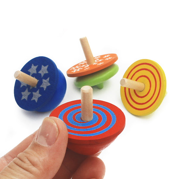 Wooden Spinning Top (4 Pcs)