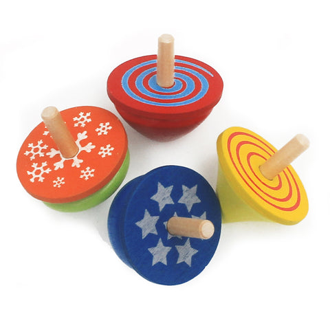 Wooden Spinning Top (4 Pcs)