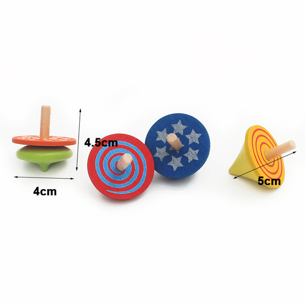 Wooden Spinning Top (4 Pcs)