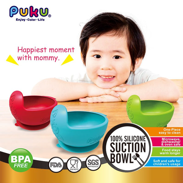 Puku Baby Silicone Bowl - Pastel