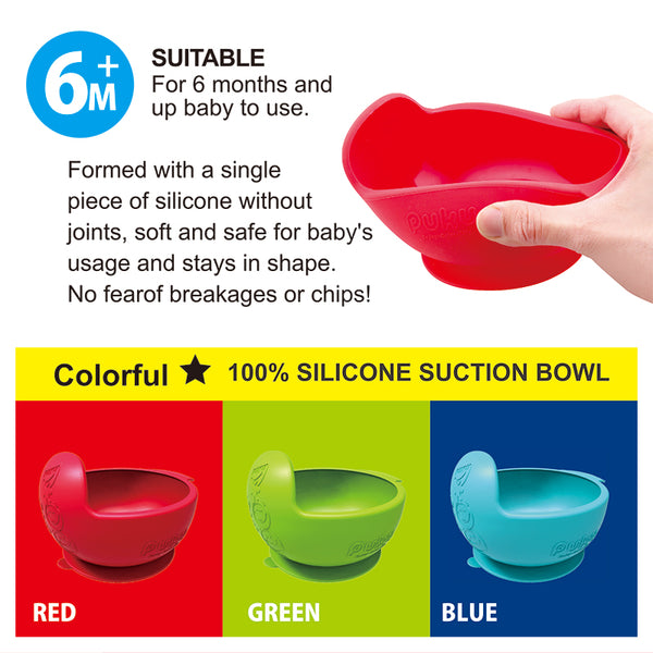 Puku Baby Silicone Bowl - Pastel