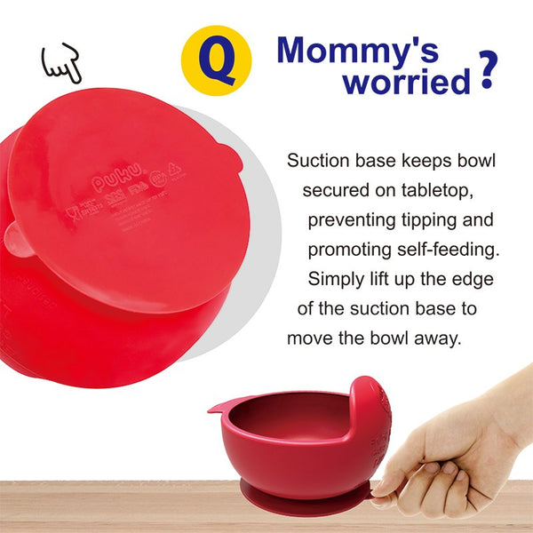 Puku Baby Silicone Bowl - Pastel