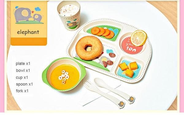 kids bamboo plate, kids bamboo dinnerware set, baby bamboo plate, kids dinnerware set, baby dinnerware set, bamboo dinnerware
