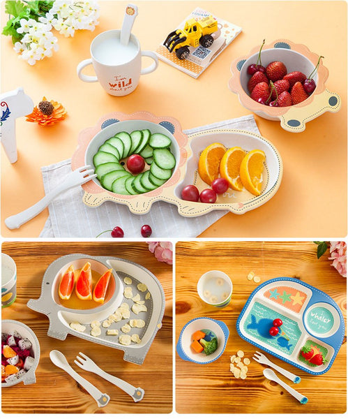 kids bamboo plate, kids bamboo dinnerware set, baby bamboo plate, kids dinnerware set, baby dinnerware set, bamboo dinnerware