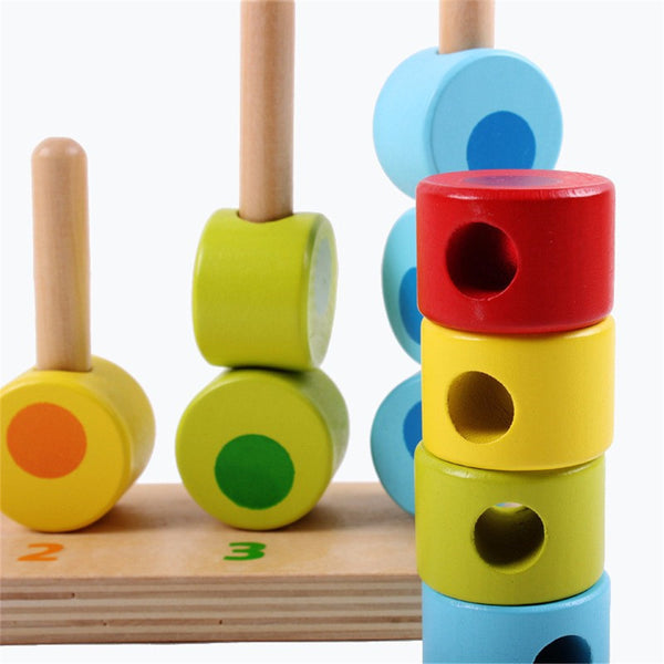 stacking toy, wooden stacking toy, wooden toy, educational toy, baby stacking toy