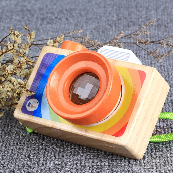 Pretend Toy Wooden Kaleidoscope Camera