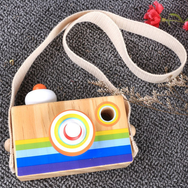 Pretend Toy Wooden Kaleidoscope Camera