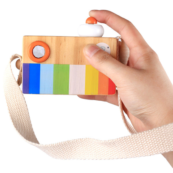 Pretend Toy Wooden Kaleidoscope Camera