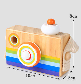 Pretend Toy Wooden Kaleidoscope Camera
