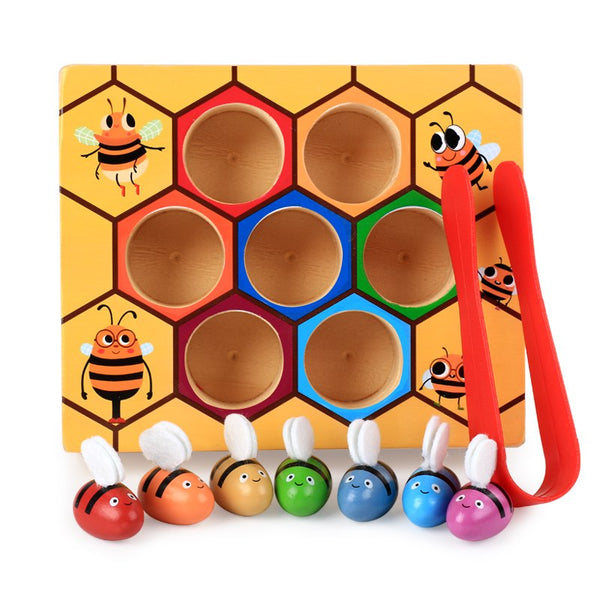 beehive toy, color matching toy, montessori toy