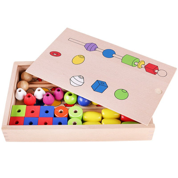 Wooden Beads Matching Wooden Montessori Toy