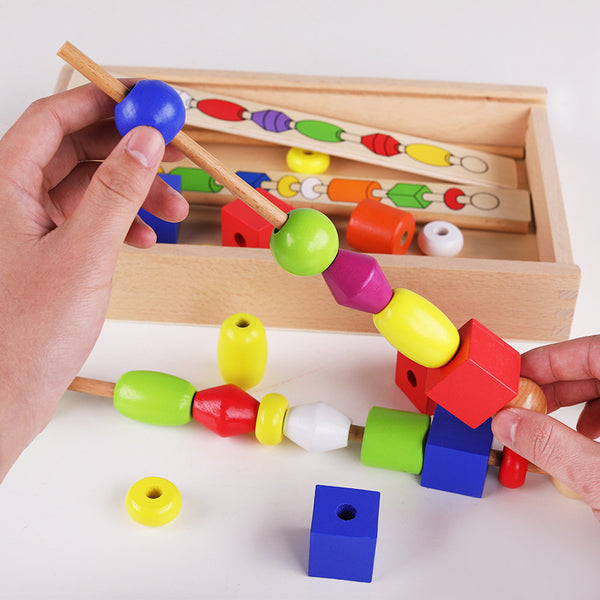 Wooden Beads Matching Wooden Montessori Toy