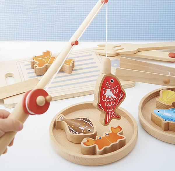 Role Play Catch the Fish Cooking Wooden Toy