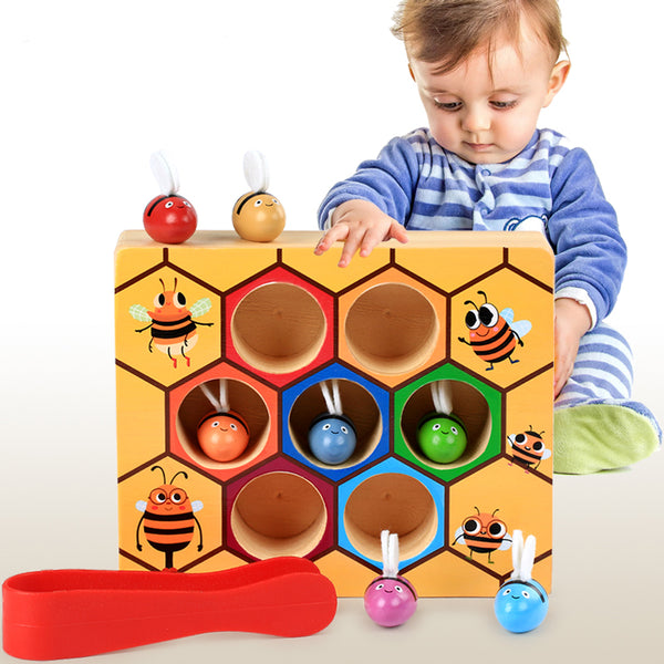 beehive toy, color matching toy, montessori toy