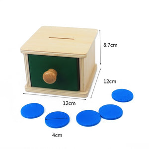 Coin and Ball Drop Box Wooden Montessori Toy (Sold as set or separately)