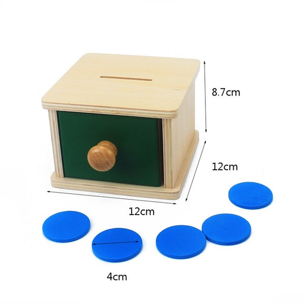 Coin and Ball Drop Box Wooden Montessori Toy (Sold as set or separately)