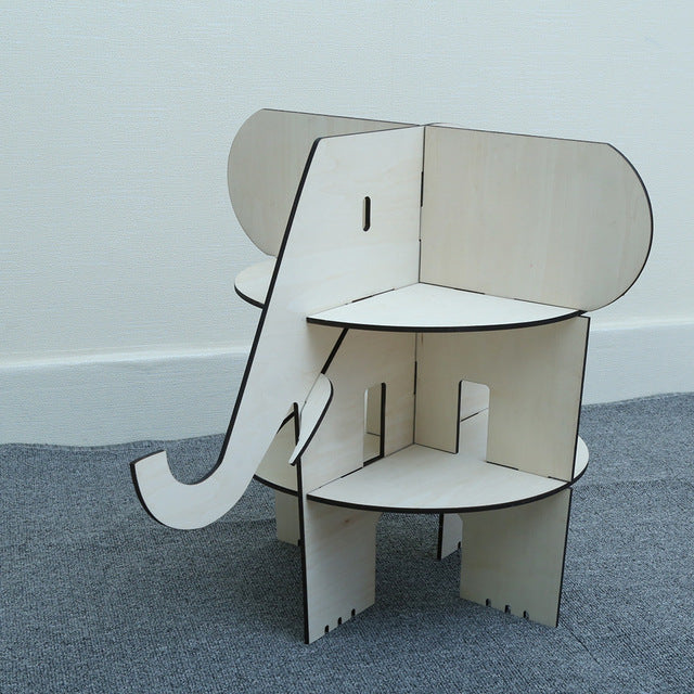 Elephant Wooden Shelf Nursery Decor