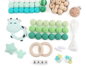 DIY Silicone Beads Teether Bracelet - Hippo
