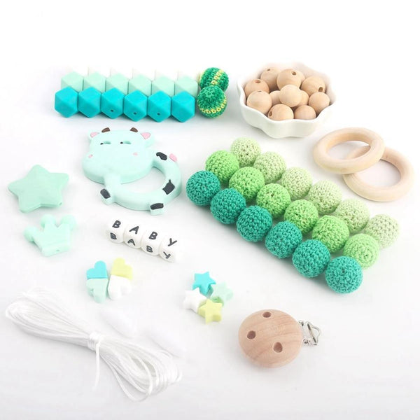 DIY Silicone Beads Teether Bracelet - Hippo