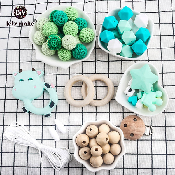DIY Silicone Beads Teether Bracelet - Hippo