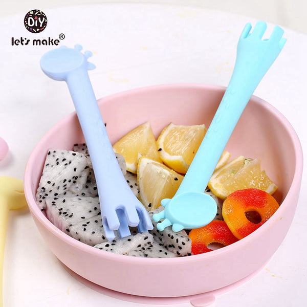 silicone baby fork, baby fork,baby utensils, silicone fork