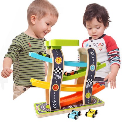 Wooden Sliding Race Car Toy